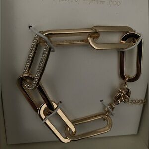 New in Box House of Harlow 1960 Gold Paperclip Bracelet💕